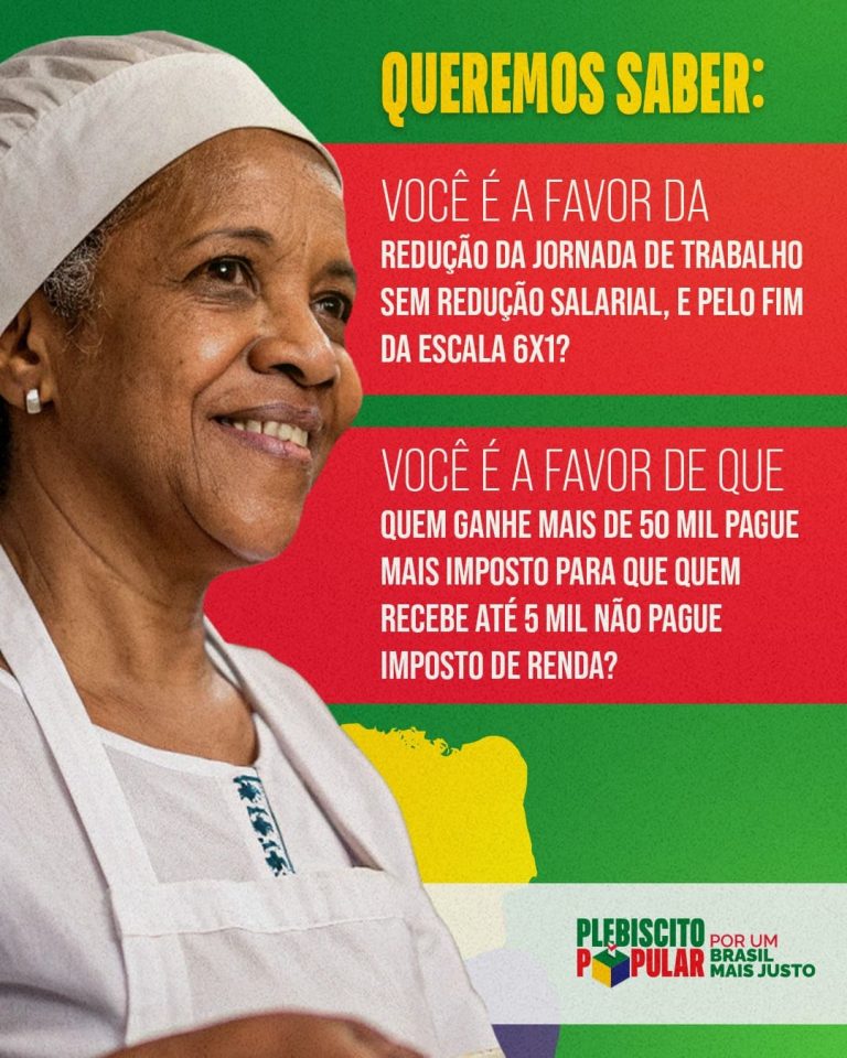 O Brasil precisa mudar: participe do Plebiscito Popular 2025